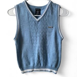 George Blue Cable Knit Sleeveless Top